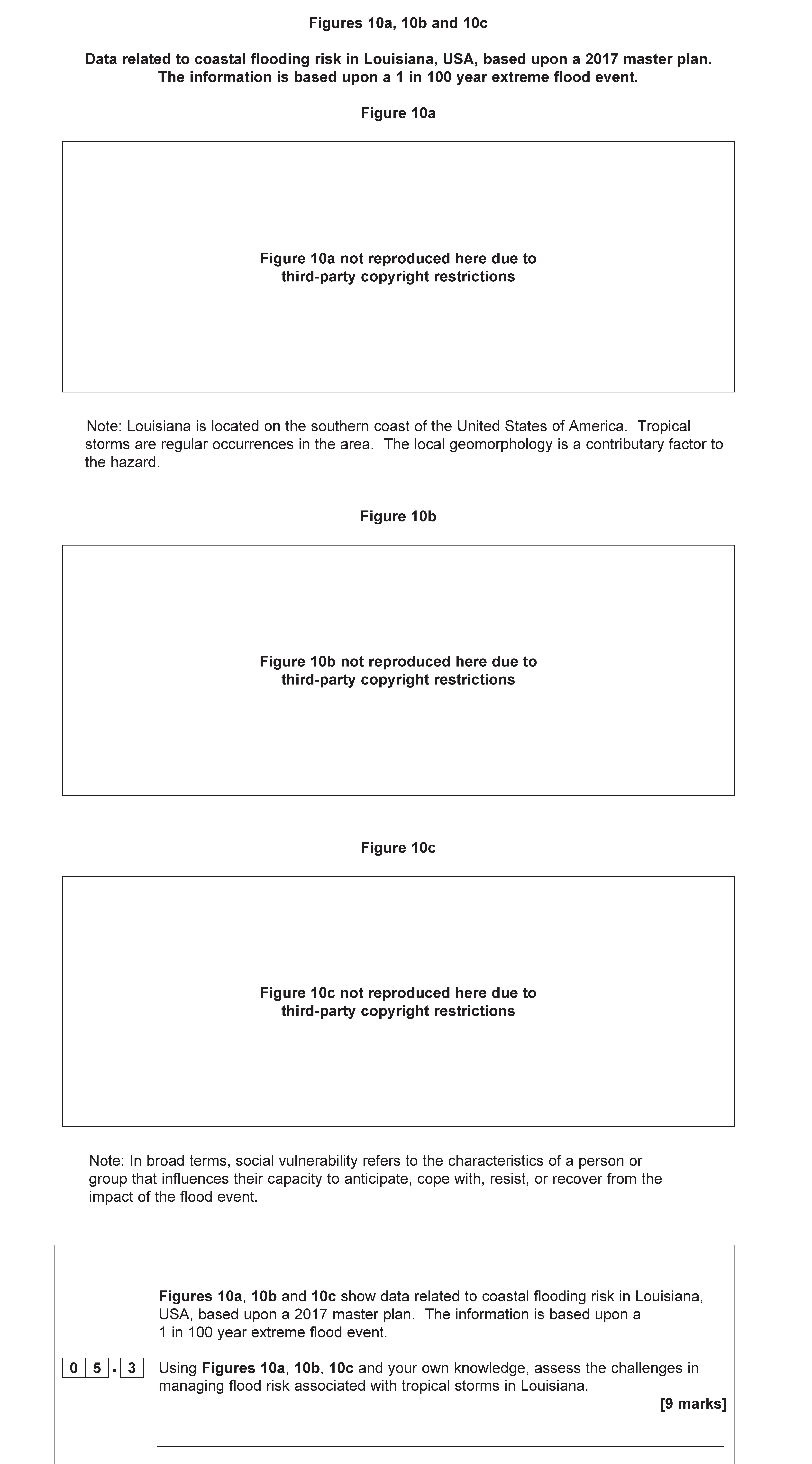 Using-Figures-10a,-10b,-10c-and-your-own-knowledge,-assess-the-challenges-in-managing-flood-risk-associated-with-tropical-storms-in-Louisiana.-AQA-A-Level Geography-Question 5-2022-Paper 1.png